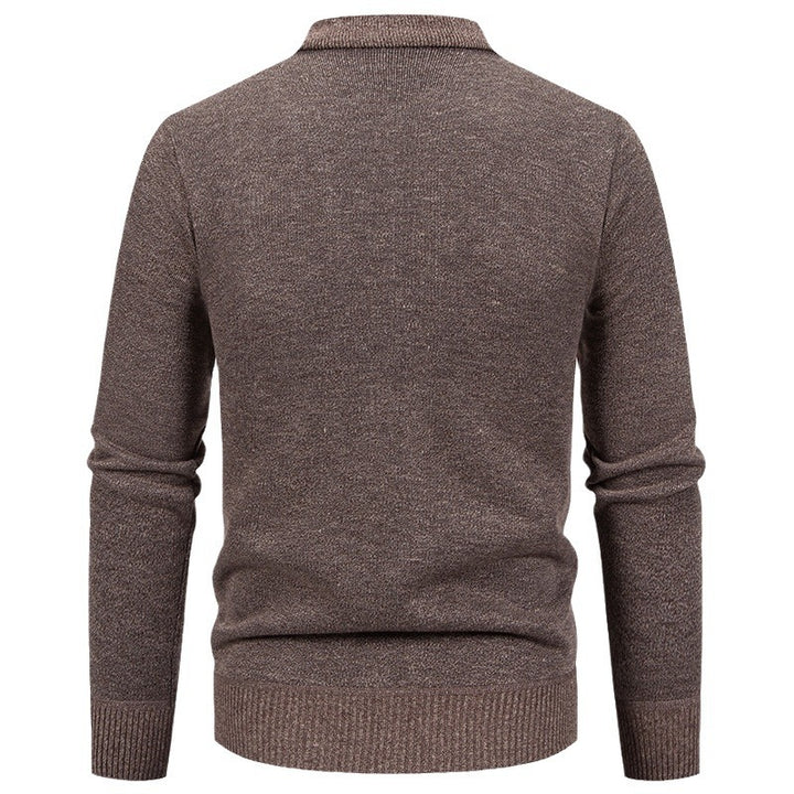 Herren stilvolle Strickjacke mit modernem Karomuster und praktischen Taschen Drune