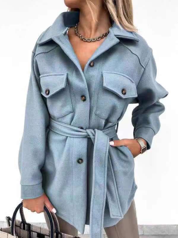 Damen Modische Jacke mit praktischen Taschen und lässigem Schnitt Drune