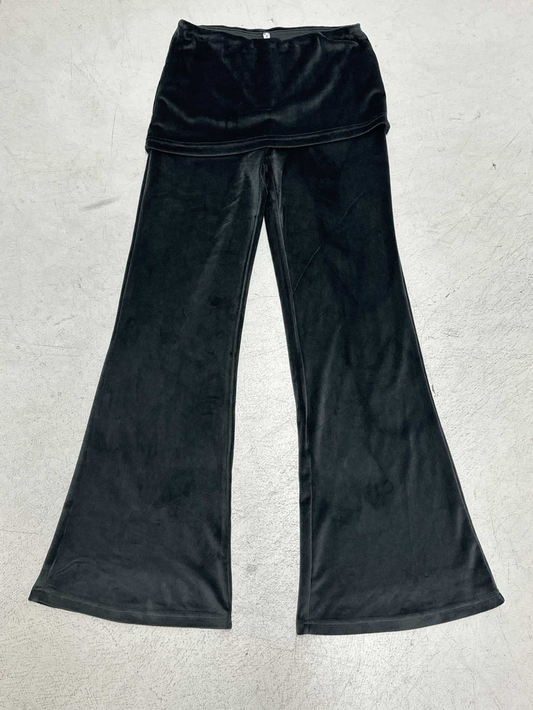 Damen weite Flared-Pants aus luxuriösem Veloursstoff Drune