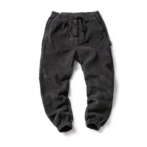 Herren lässige Cord-Hose mit verstellbarem Bund und praktischen Seitentaschen Drune