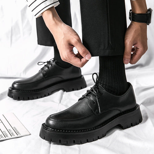 Herren Elegante Schnürschuhe mit stabiler Profilsohle und klassischem Design Drune