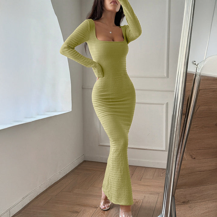Damen Figurbetontes Midi-Kleid Drune