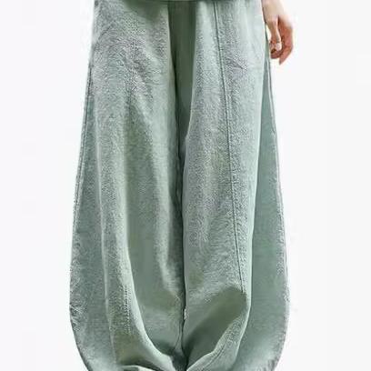 Damen Leichte und luftige Palazzo-Hose mit weitem Schnitt Drune