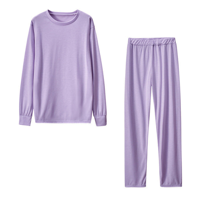 Damen Langarm Schlafanzug Set mit elastischen Hosen Drune
