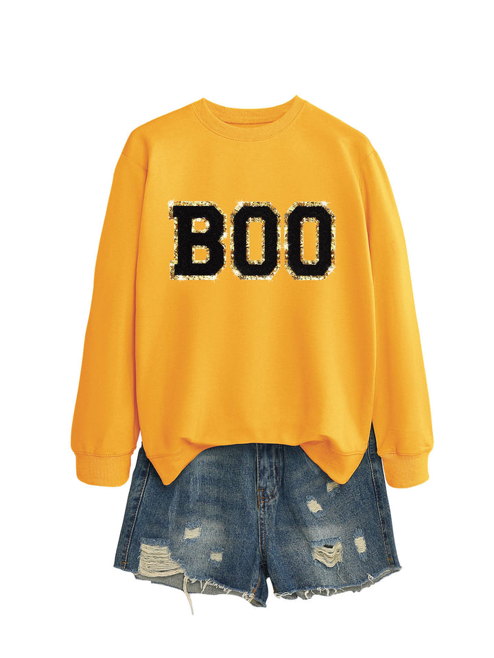 Damen Sweatshirt mit glitzerndem Aufdruck Drune
