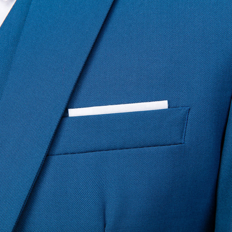 Herren nan Slim-Fit Einreiher-Anzugset mit Ein-Knopf-Sakko, schmaler Anzughose mit Bügelfalte und elastischem Stretchgewebe Drune