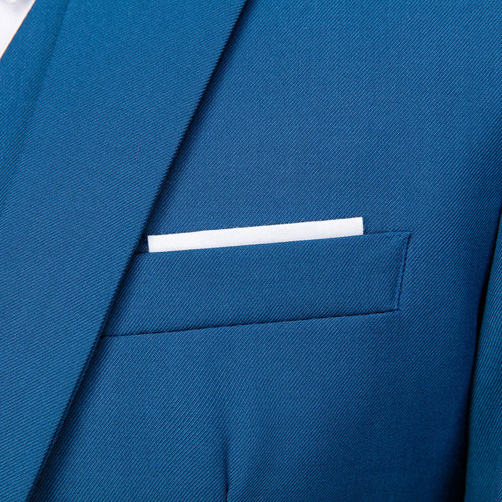 Herren nan Slim-Fit Einreiher-Anzugset mit Ein-Knopf-Sakko, schmaler Anzughose mit Bügelfalte und elastischem Stretchgewebe Drune