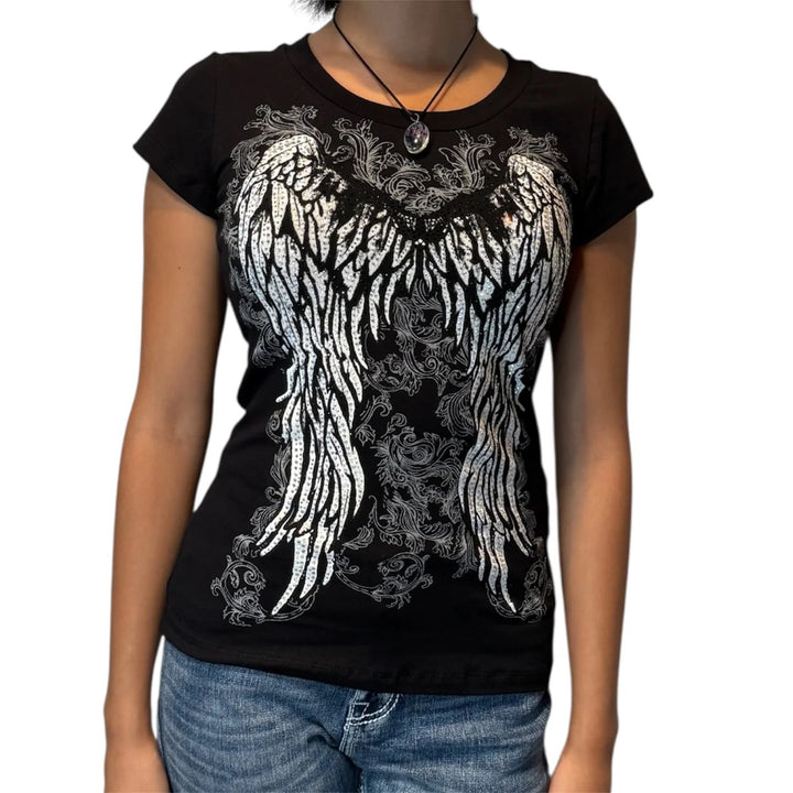 Damen T-Shirt mit Engelprint Drune