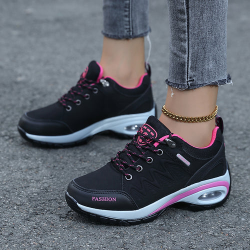 Damen nan sportliche Keil-Sneaker mit gepolsterter Luftkissen-Sohle Drune