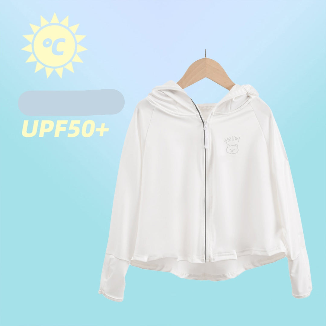 Damen Leichte Sportjacke mit Kapuze und verspieltem Tierdesign Drune