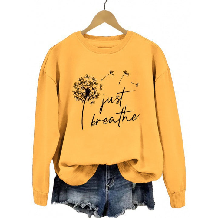 Damen Sweatshirt mit inspirierendem Pusteblumen-Motiv Drune