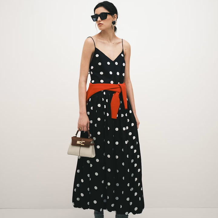 Damen Maxi-Kleid mit Punkten Drune