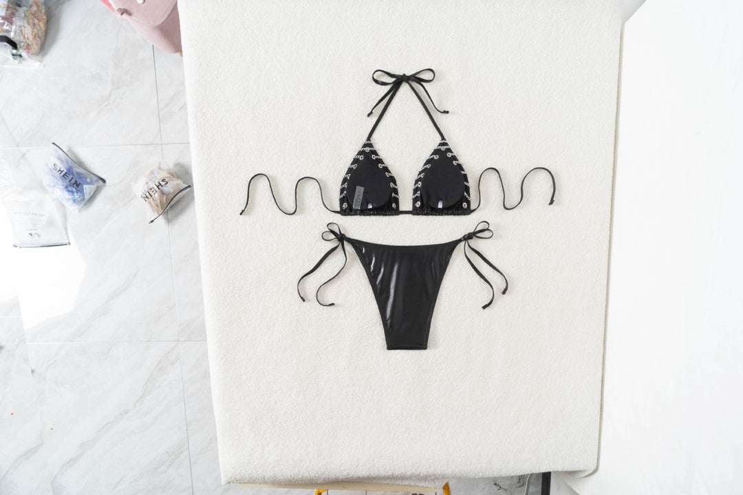 Damen verführerischer Triangel-Bikini mit detailverliebten Akzenten Drune