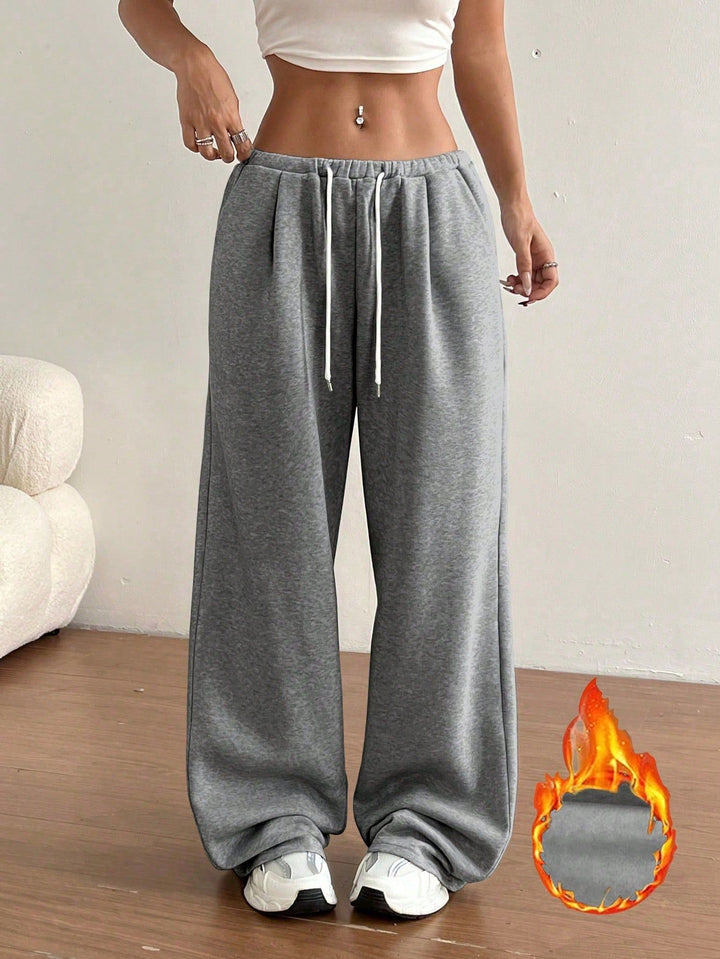 Damen bequeme Sweathose mit lässigem Schnitt und seitlichen Eingrifftaschen Drune