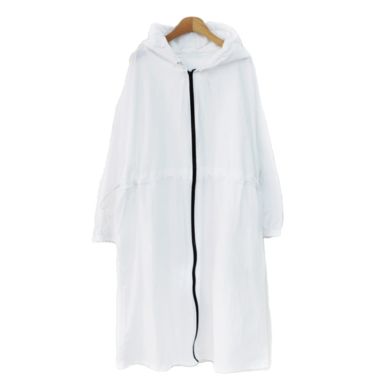 Damen leichte, atmungsaktive Kapuzenjacke mit verstellbarem Kordelzug Drune