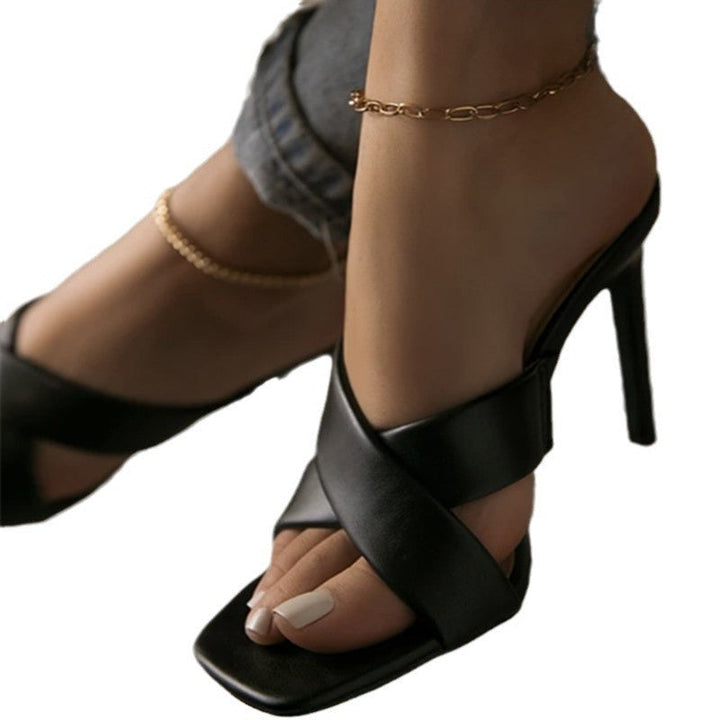 Damen High Heel Sandalen mit elegantem Kreuzriemen-Design und komfortablem Fußbett Drune
