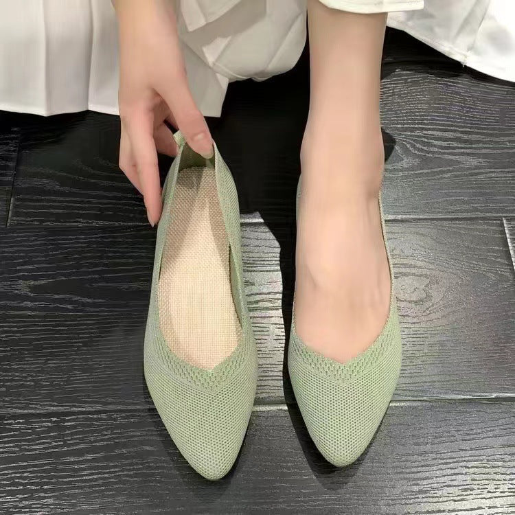 Damen elegante und atmungsaktive Ballerinas mit flexiblem Fußbett Drune