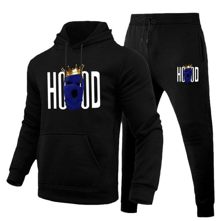 Herren Hoodie und Jogginghose Set mit auffälligem Grafikdesign Drune