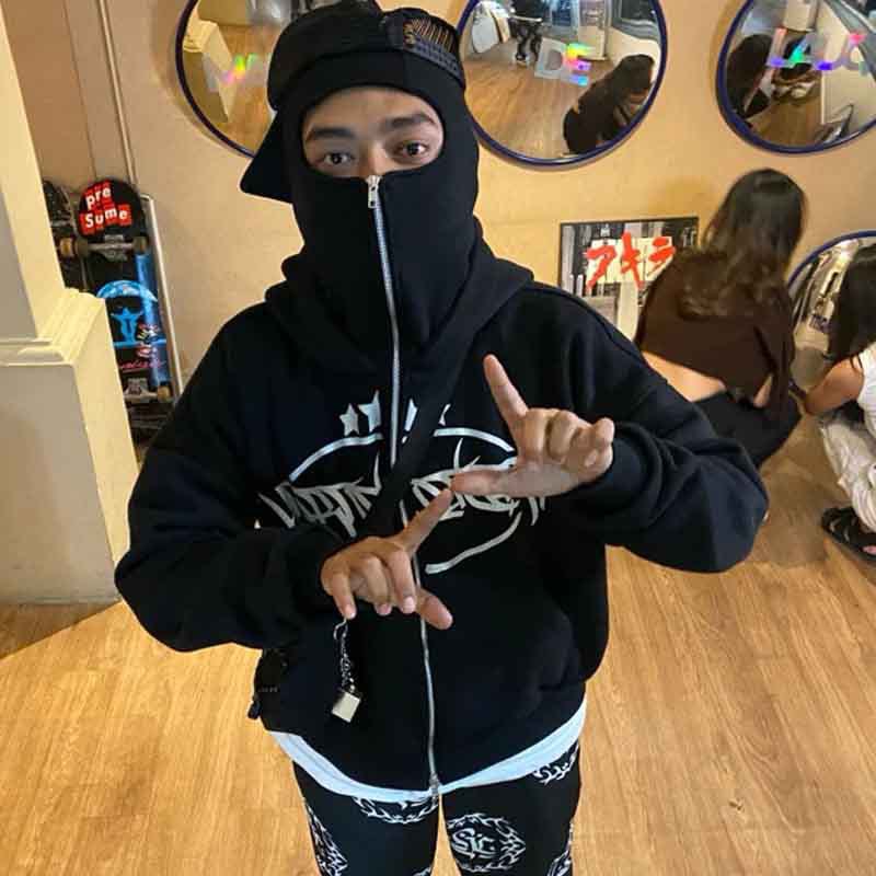 Damen Kapuzenjacke mit hohem Kragen und stylischem Reißverschluss Drune
