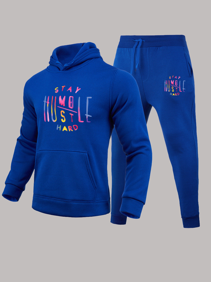 Damen Sportliches Hoodie- und Jogginghose-Set mit motivierendem Aufdruck Drune