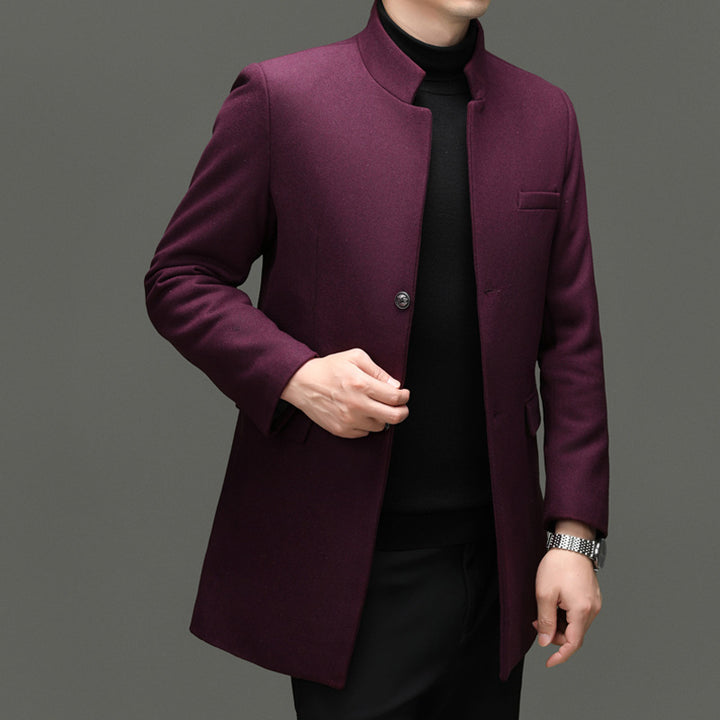 Herren modischer Wolle-Mix Mantel Drune
