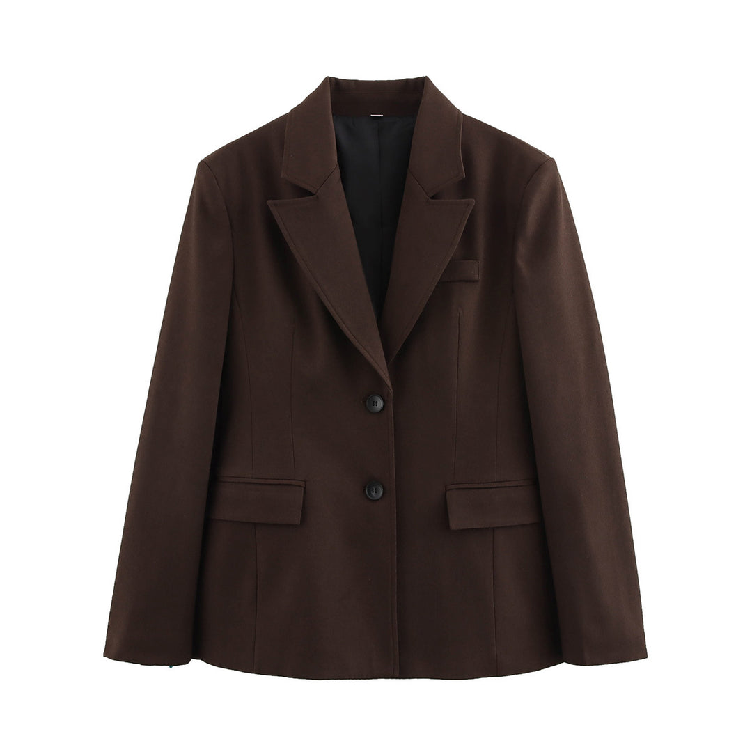 Damen elegante Blazerjacke mit strukturiertem Design und praktischen Taschen Drune