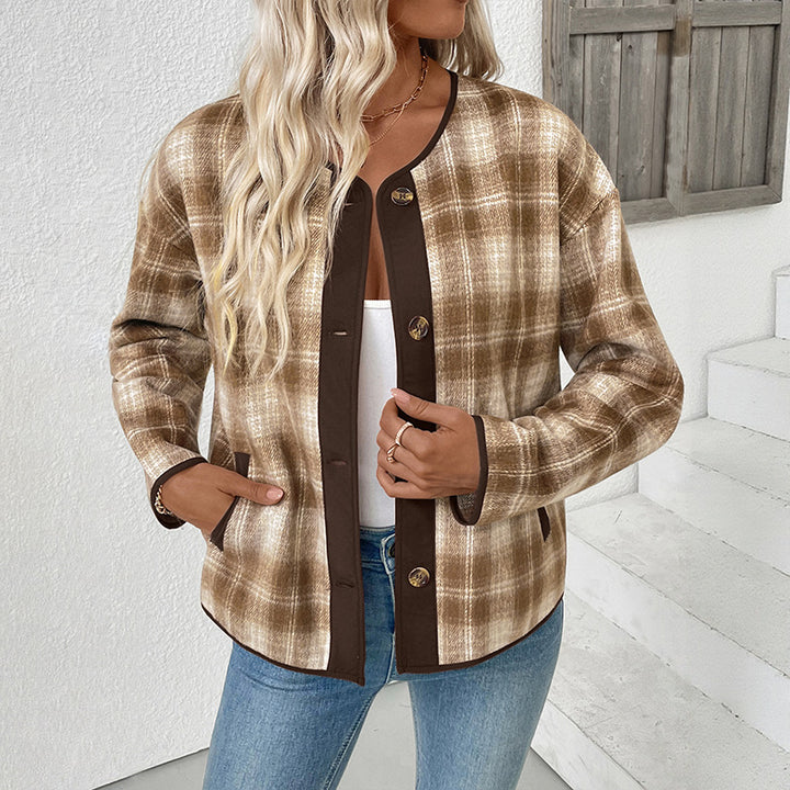 Damen Kariertes Overshirt Drune