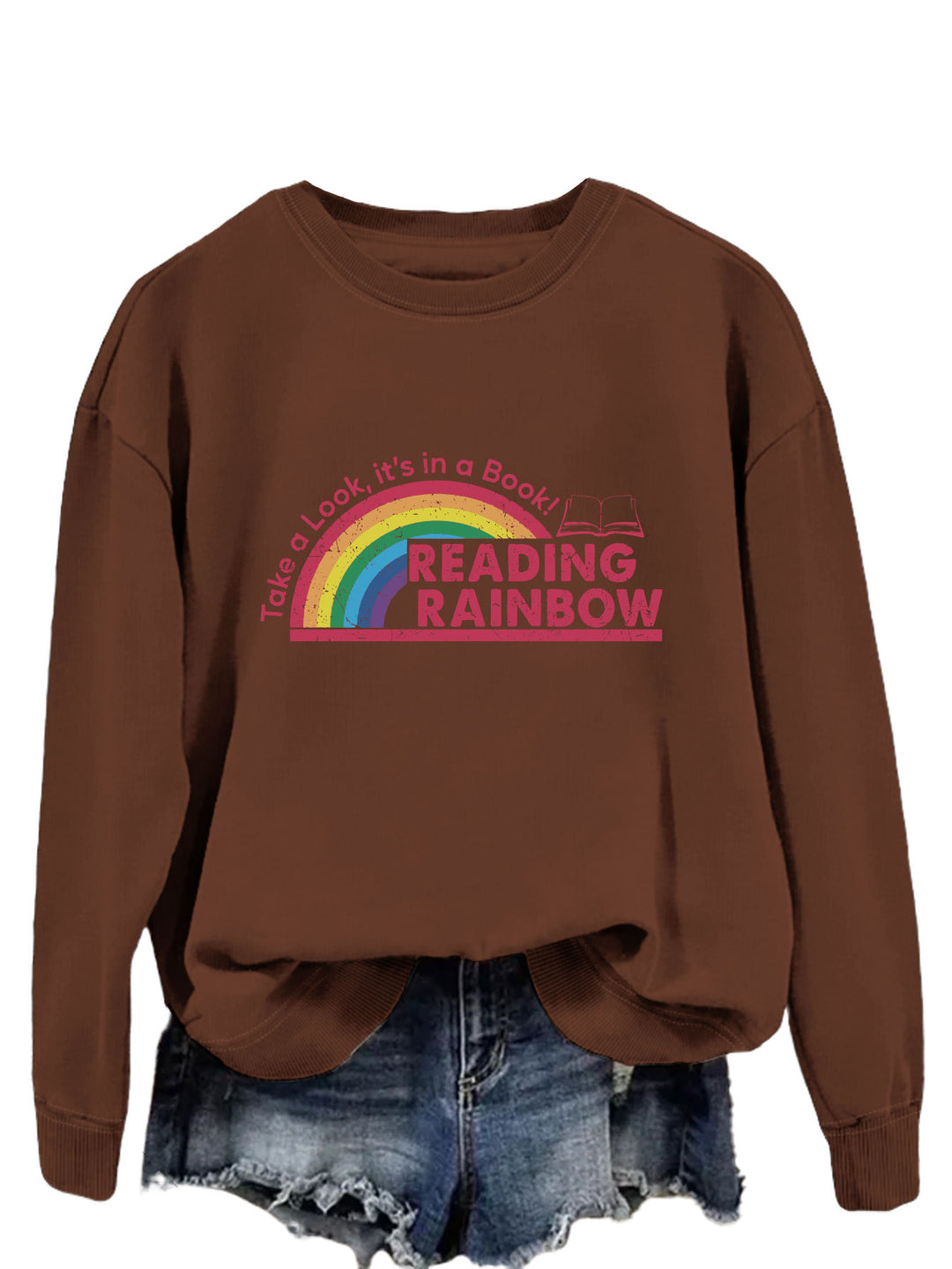 Damen lässiger Sweatshirt mit einzigartigem Druck Drune