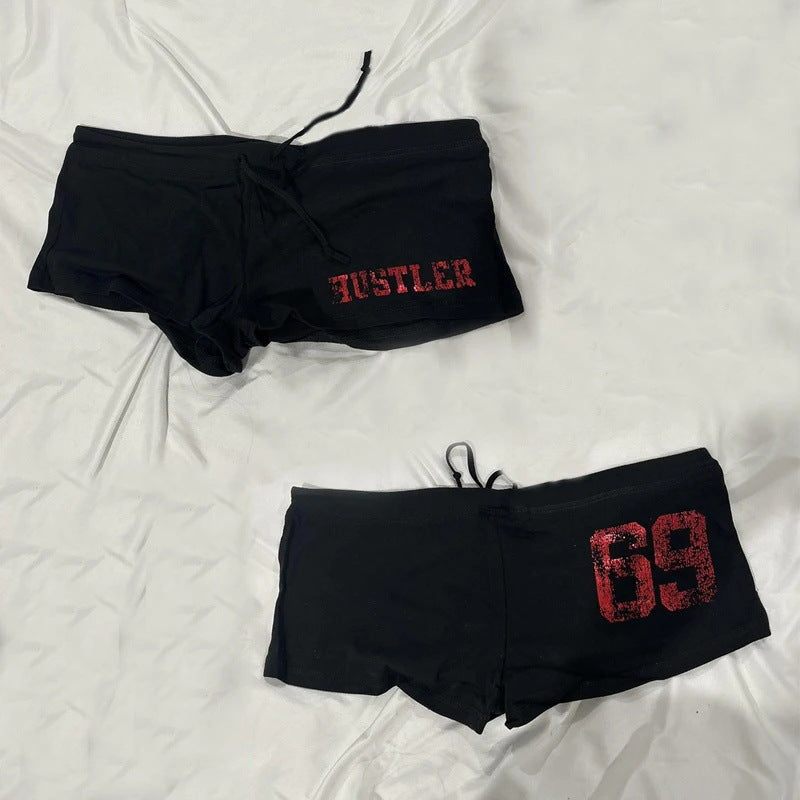 Damen Baumwoll-Boxershorts mit Totenkopf-Muster Drune