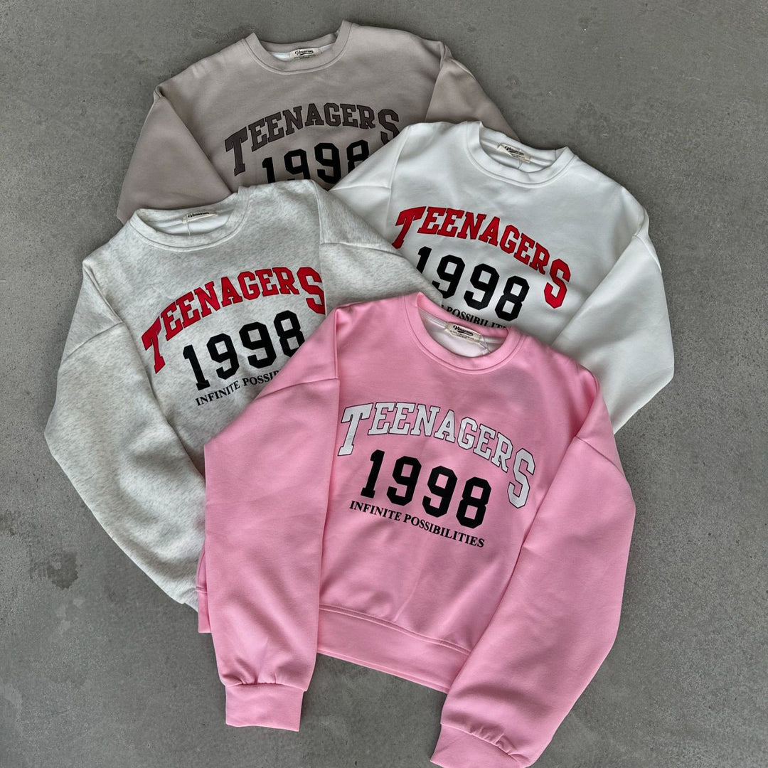 Damen lässiges Sweatshirt mit kreativem Druckdesign und komfortablem Schnitt Drune