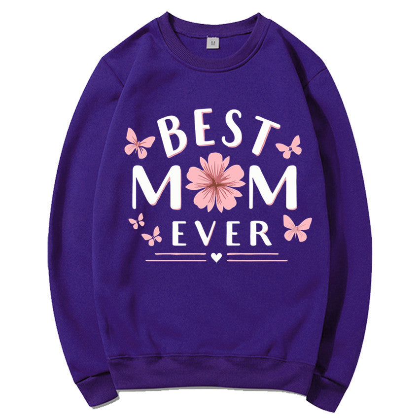 Damen Sweatshirt mit verspieltem Lieblingsspruch und floralem Design Drune