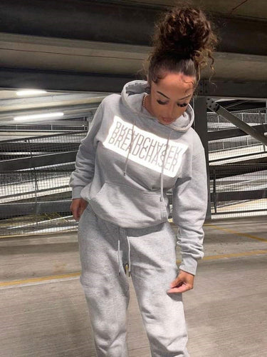Damen Sportliches Freizeit-Sweatshirt und Jogginghose Set mit praktischem Kängurutaschen-Design Drune