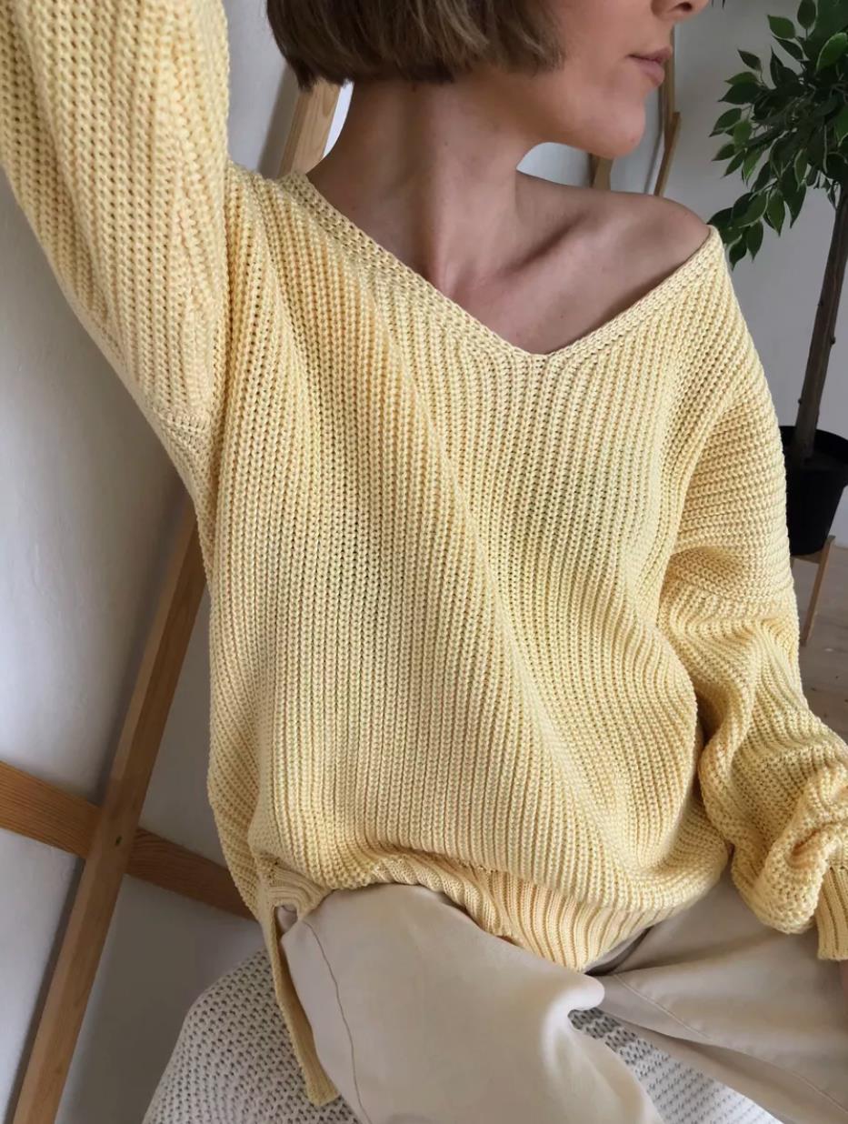 Damen oversized Strickpullover Drune