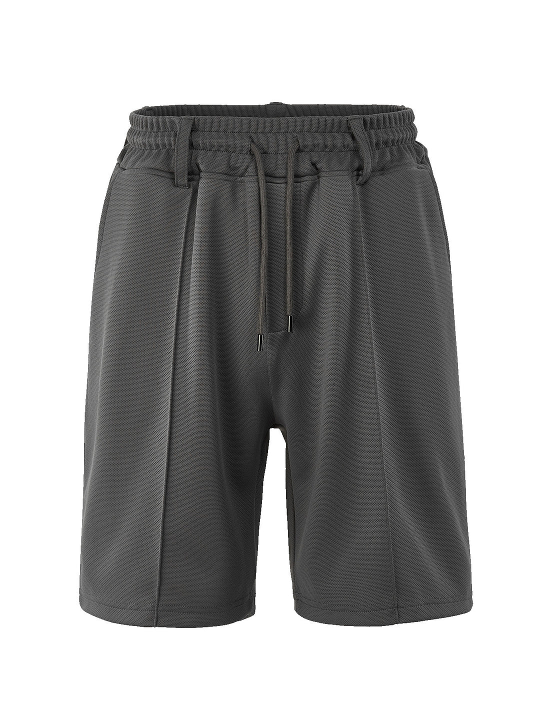 Herren nan technische Netzstruktur-Shorts mit Bügelfalte, Gürtelschlaufen und elastischem Kordelbund Drune