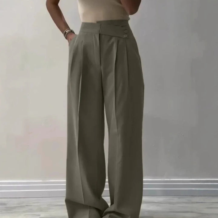 Damen Elegante und weite Bügelfaltenhose Drune