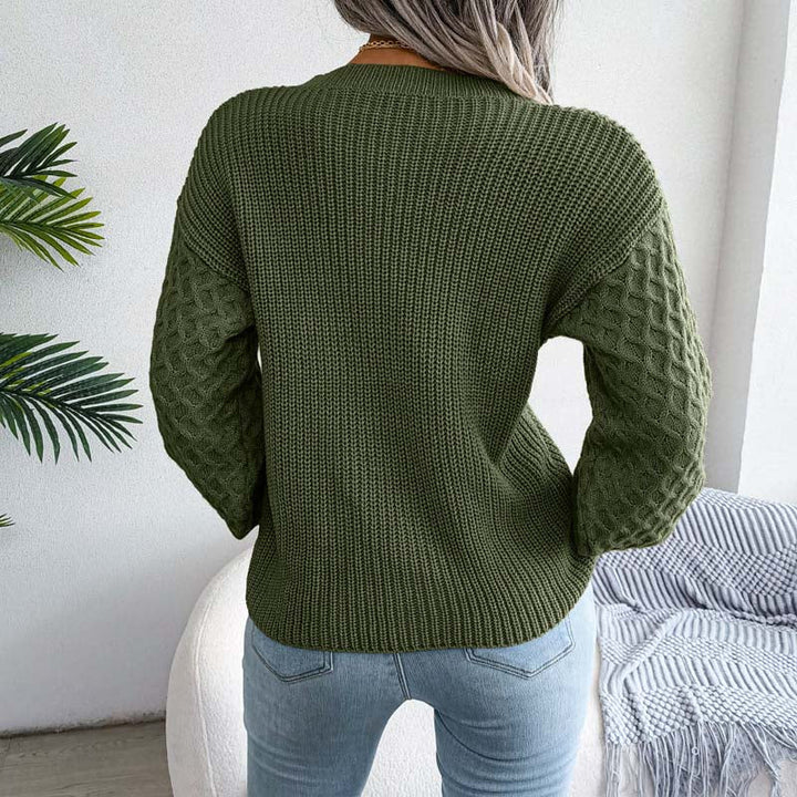 Drune | Strickpullover mit Strukturärmeln Acryl Bequem und Trendy