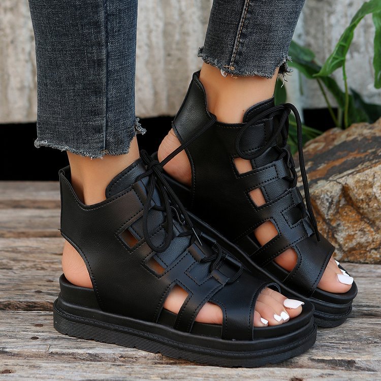 Damen Sportliche Sandalen mit atmungsaktiver Oberflächenstruktur und bequemem Absatz Drune
