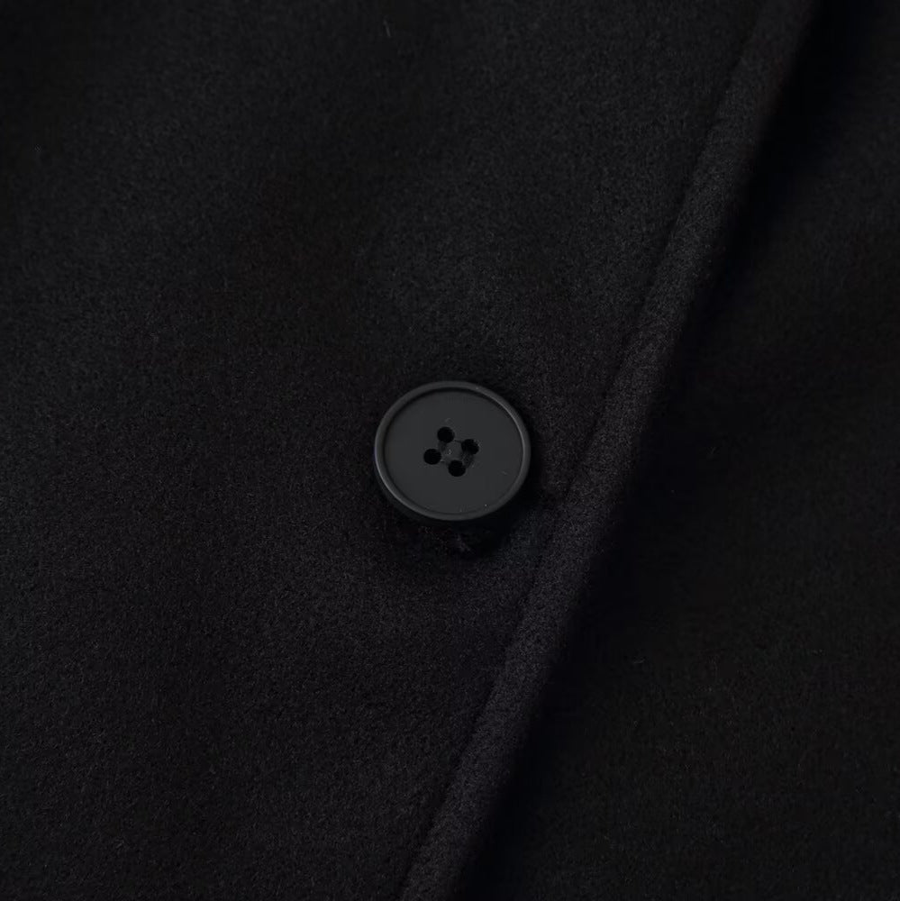 Damen modische Jacke mit hochgeschlossenem Kragen und Knopfdetails Drune