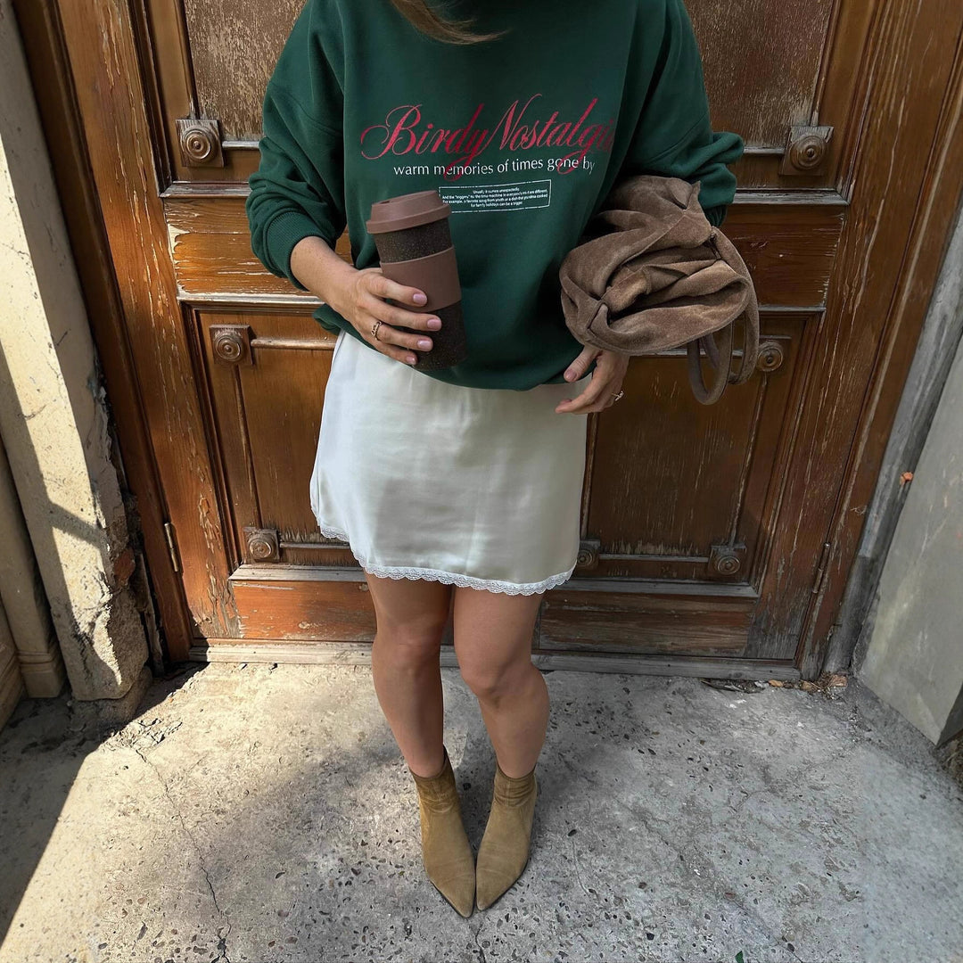 Damen lässiger Sweatshirt mit kreativem Schriftzug und angenehmem Tragekomfort Drune