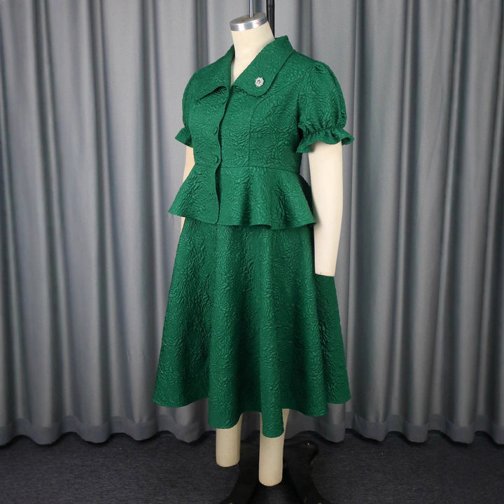 Damen Elegantes Wickelkleid mit extravagantem Taillenschnitt Drune
