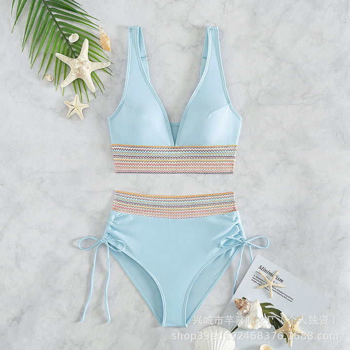 Damen Hochgeschnittener Sportbikini Drune