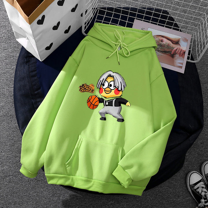 Damen Hoodie mit kreativem Basketball-Motiv Drune