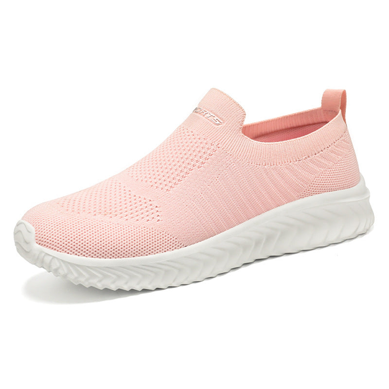 Damen Leichte Slip-On Freizeitschuhe mit atmungsaktivem Strickdesign Drune