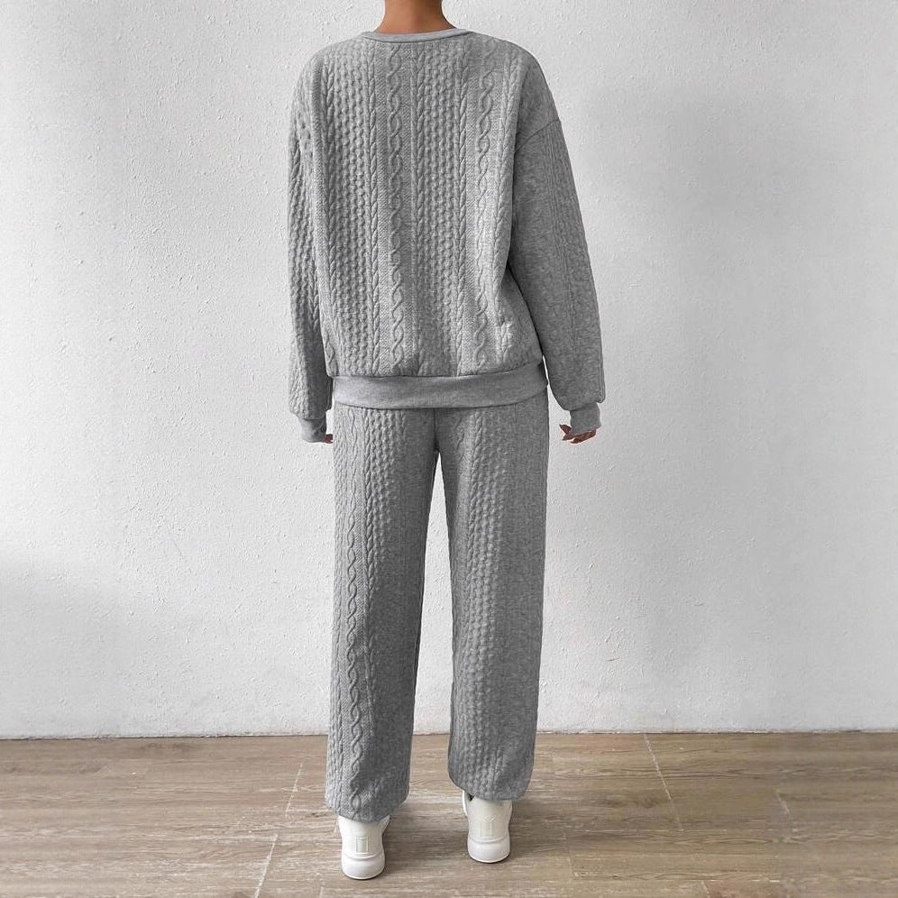 Damen kuscheliges Strickset mit lockerer Passform Drune