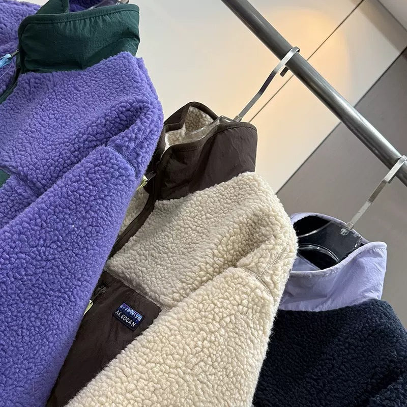 Damen kuschelige Fleecejacke mit praktischen Reißverschluss-Taschen Drune