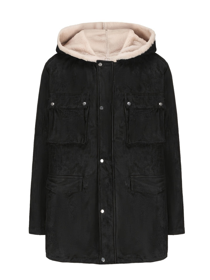 Damen modische Jacke mit weichem Futter und praktischen Taschen Drune