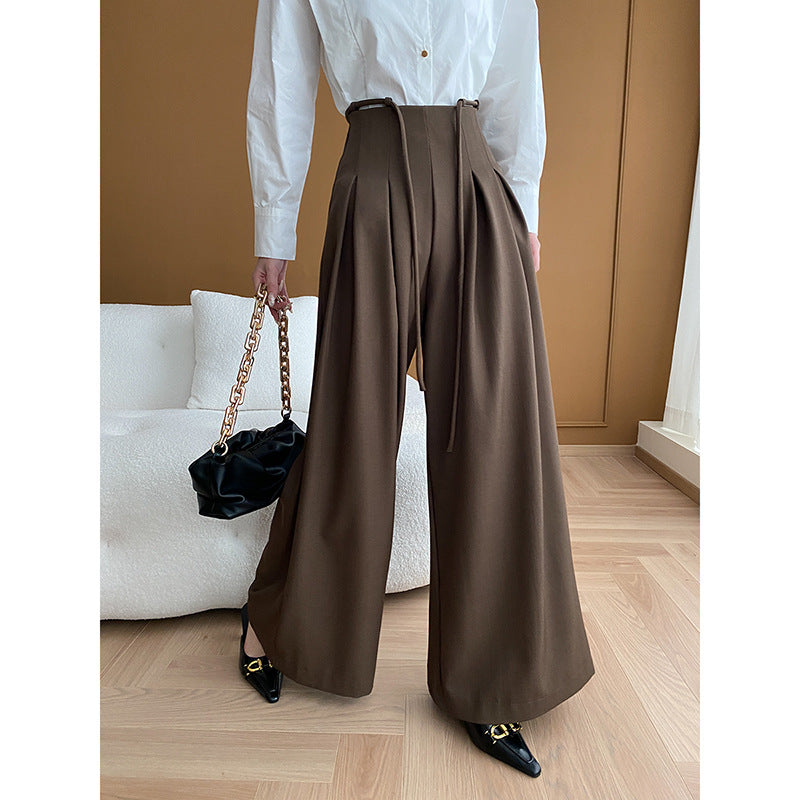Damen Elegante High-Waist Palazzo-Hose Drune