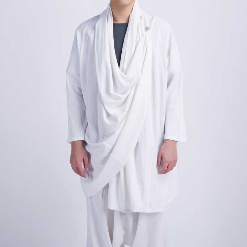 Herren Überwurfjacke mit asymmetrischem Schnitt und dekorativen Details Drune