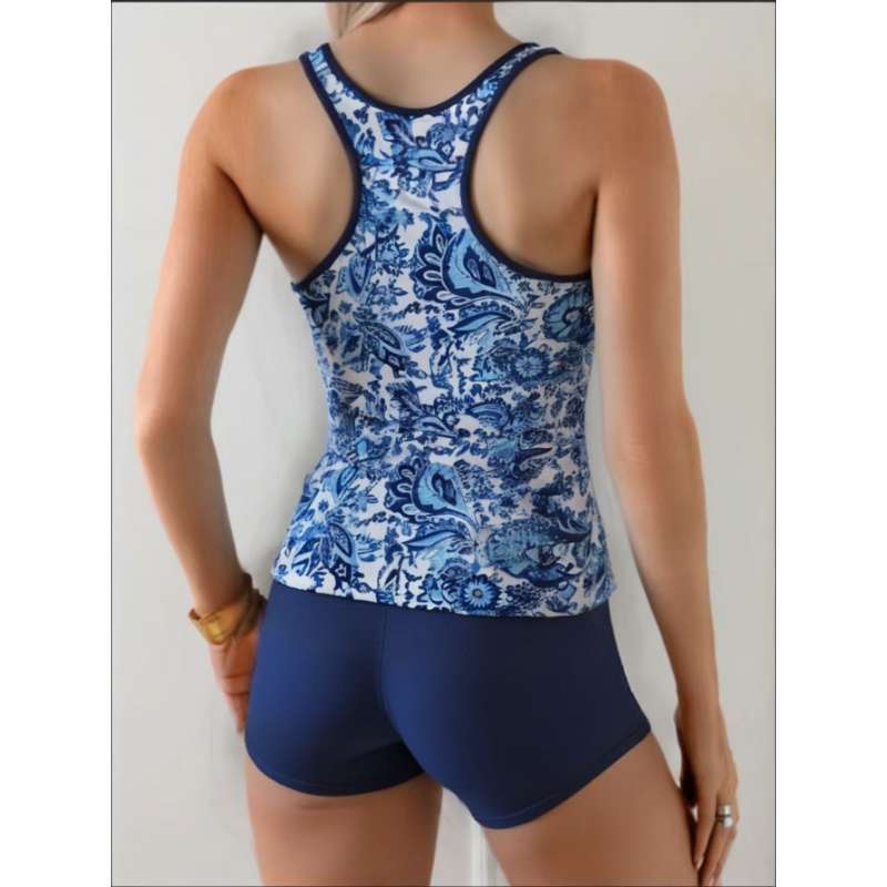 Damen Hochwertiger Sport-Badeanzug mit floralem Muster Drune