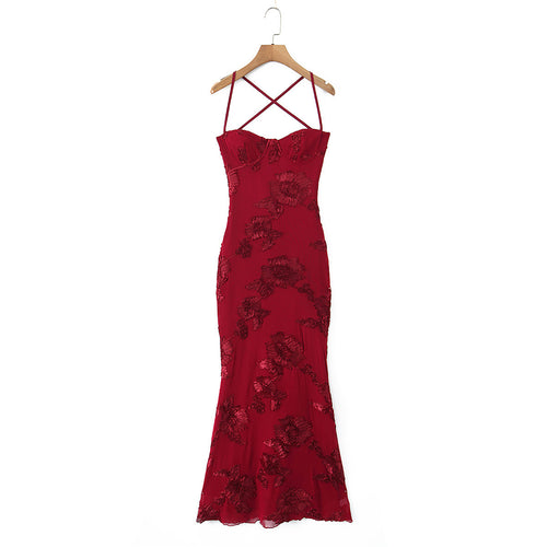 Damen Bodycon Kleid mit floralem Spitzenbesatz Drune